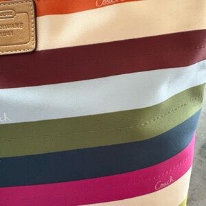 Coach Multicolor Striped Women's Bag